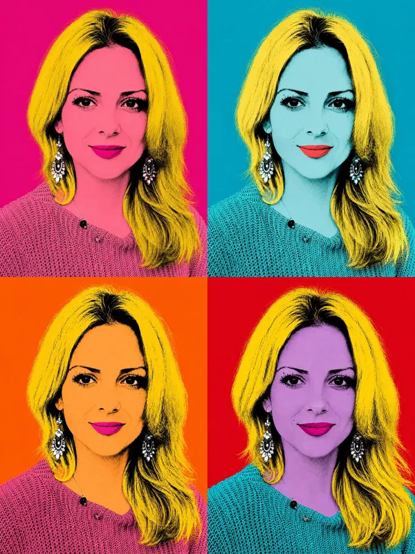 Pop art serija od četiri portreta